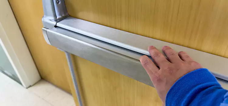 Installing a Push Bar on a Door Alamo